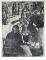 Camille Pissaro - Marché aux légumes à Pontoise - 1891